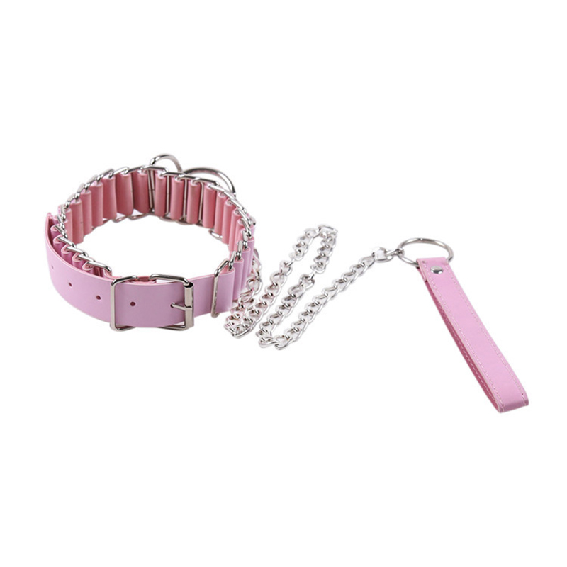 Hinge PU Leather Collar with Leash