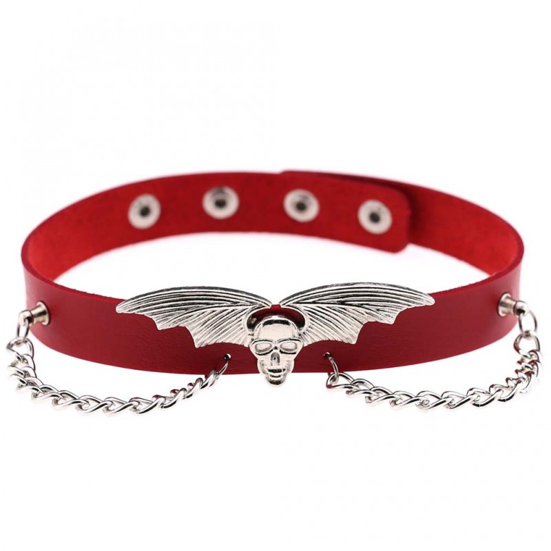 Bat Chain PU Collar