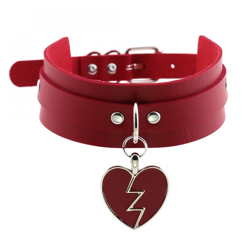 Break Heart PU Collar