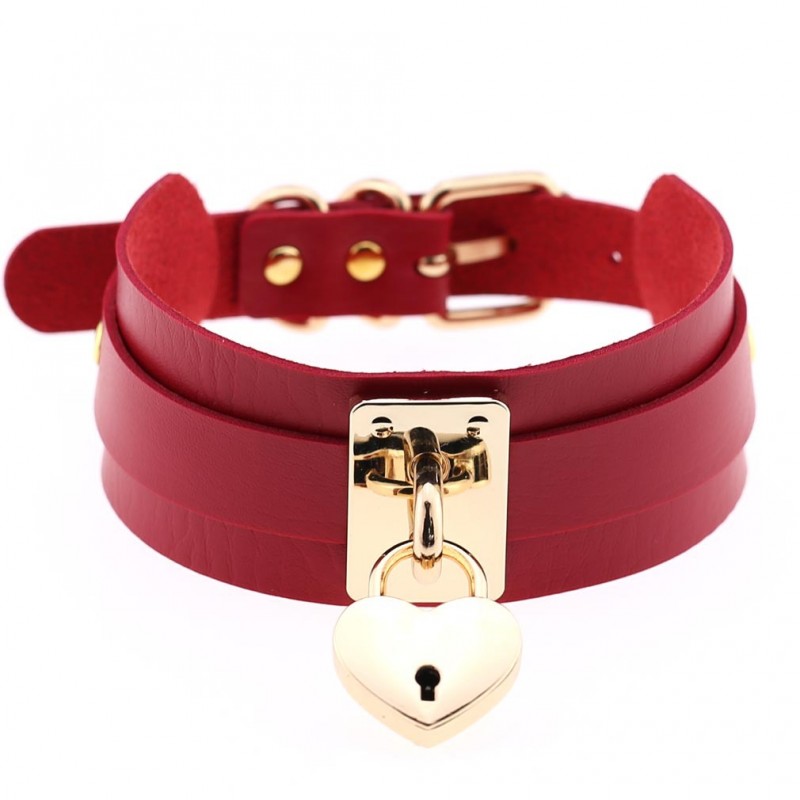 Punk Chain O-ring PU Collar