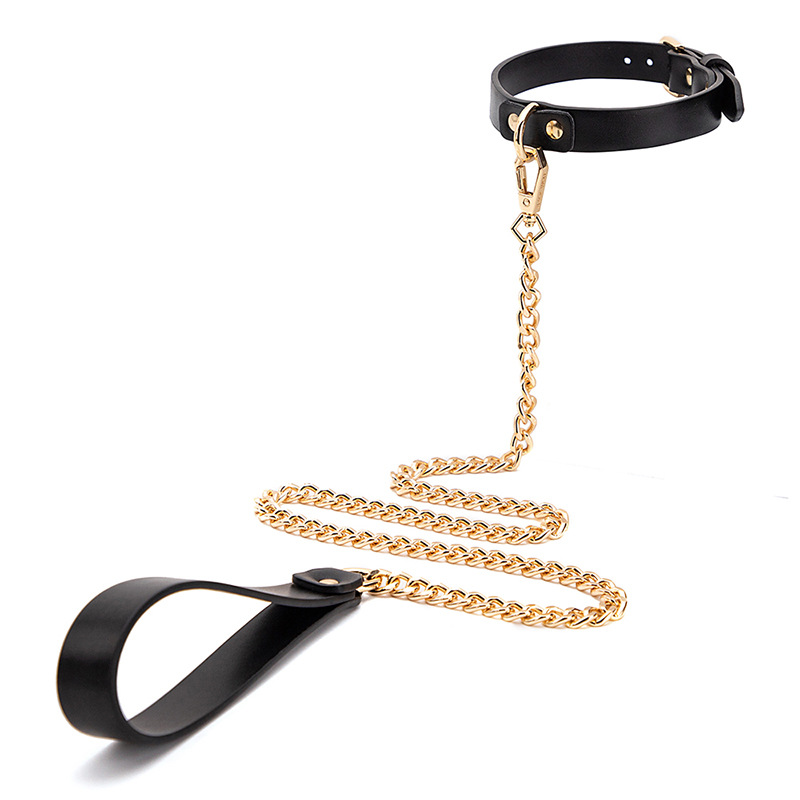 Metal Leash PU Collar