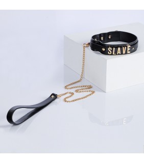 Metal Letters Leash Collar