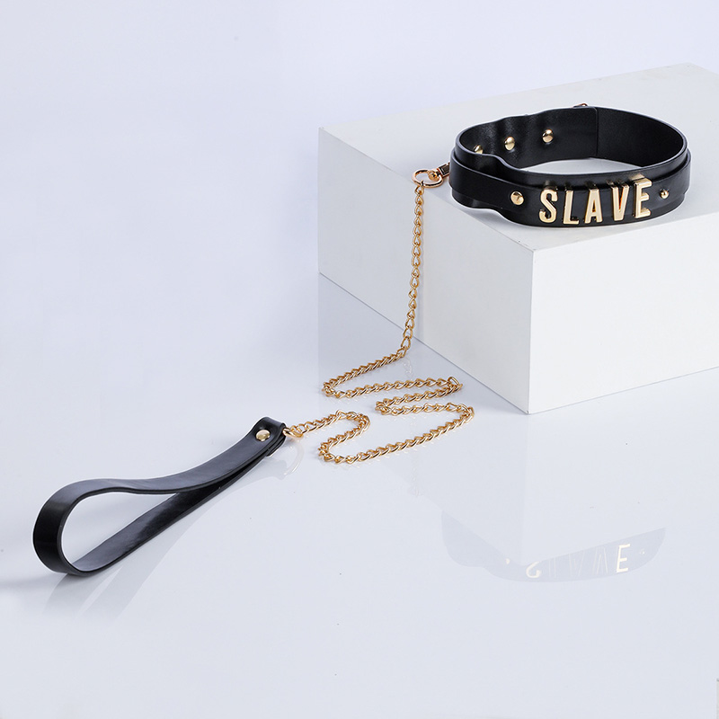 Metal Letters Leash Collar