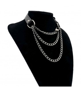 Metal Chains Collar (Black)