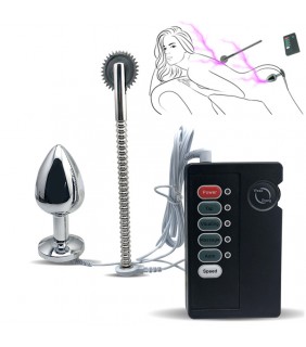 Electric Pinwheel and Anal Plug Estim Kit