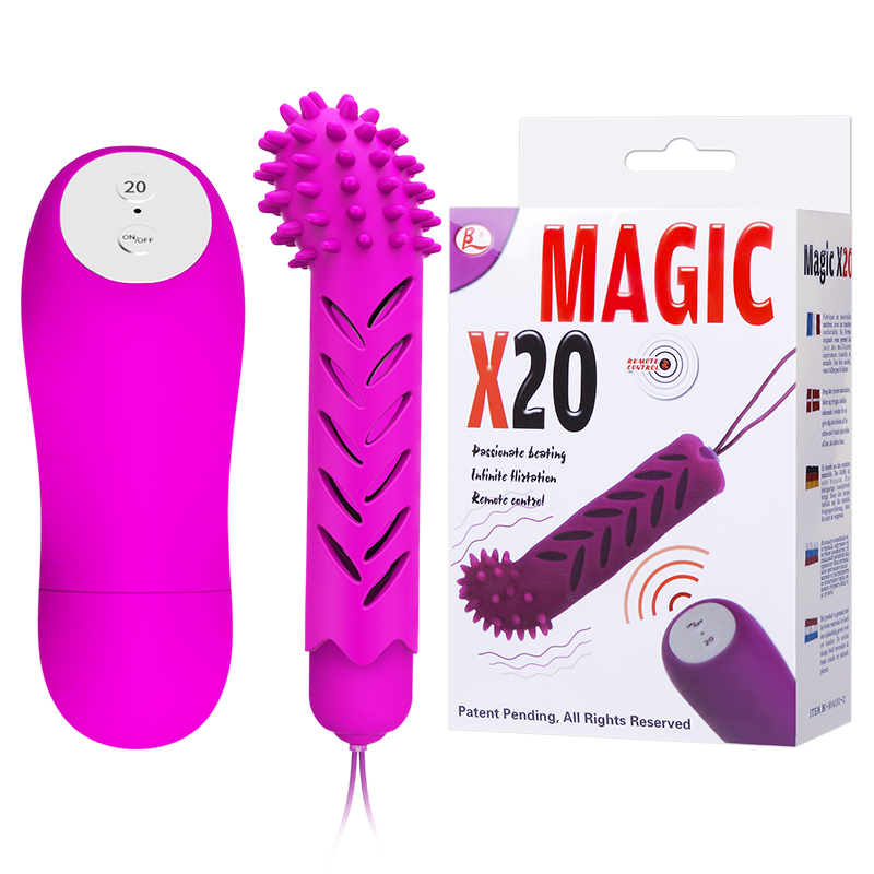 Spike Sleeve Bullet Vibrator - Remote Control