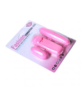 Wire Control Dual Eggs Vibrator in Pink