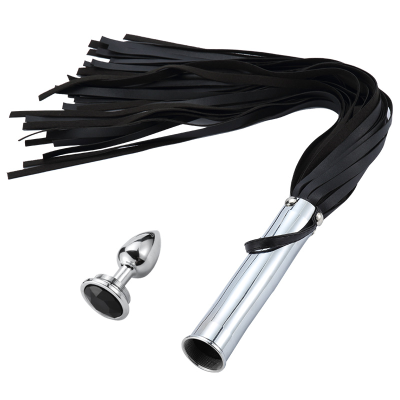 PU Flogger with Removeable Anal Plug I
