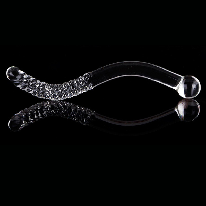 S-shape Two Headed Glass Dildo