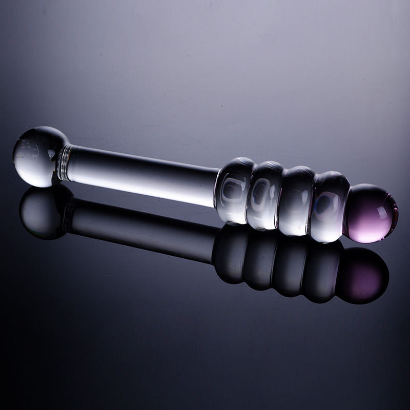 Dual Heads Glass Anal Bead
