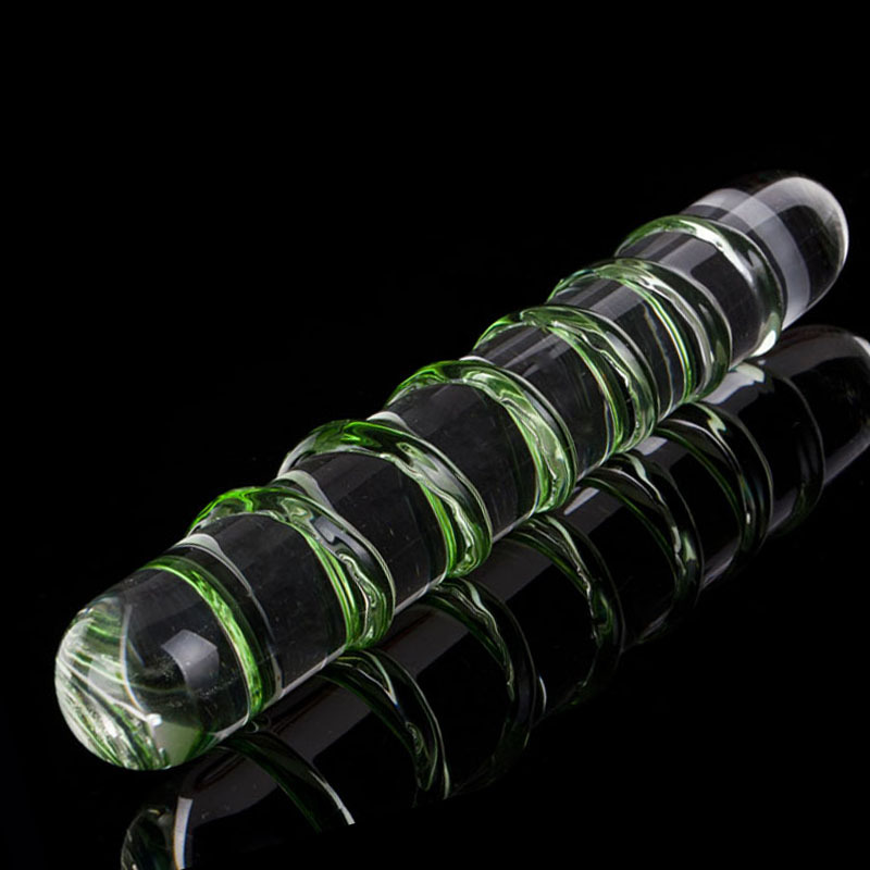 Spiral Pattern Glass Anal Plug