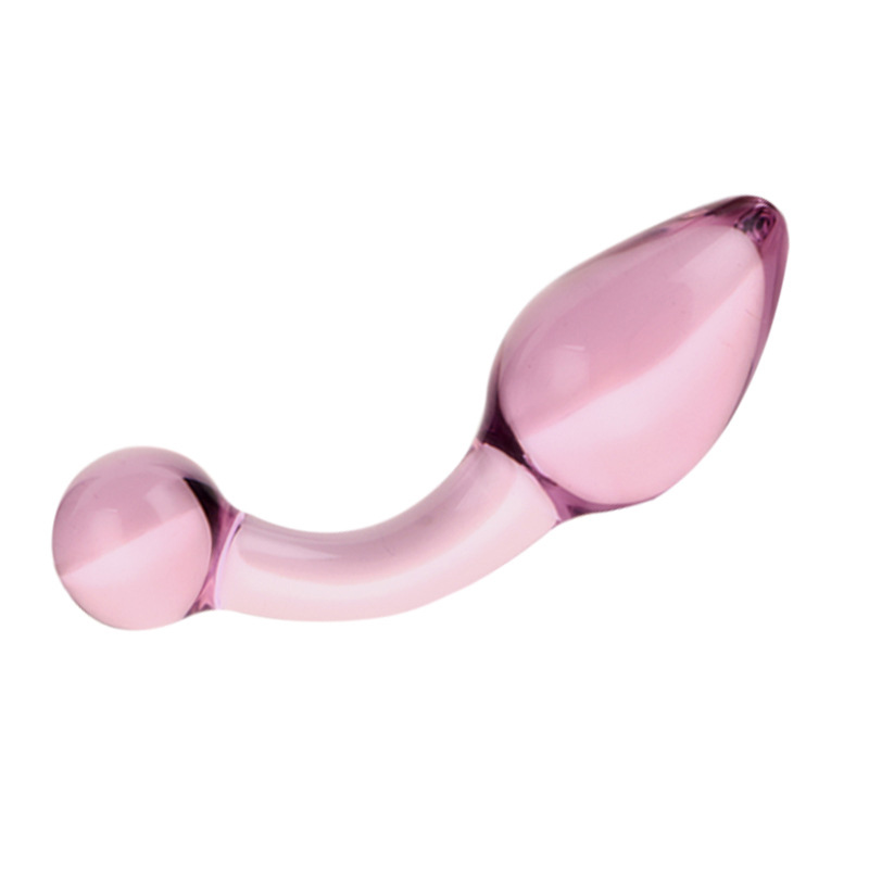 Glass Anal Plug - Pink Memory V