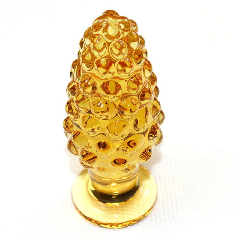 Pine Cones Glass Anal Plug