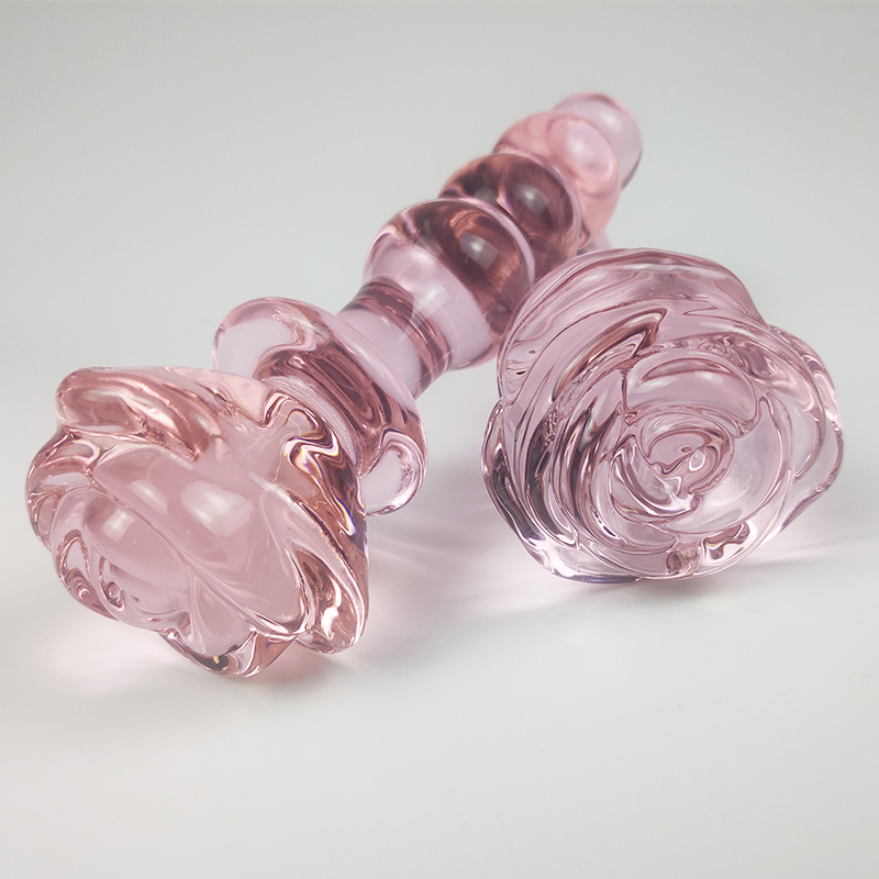 Rose II Glass Anal Plug