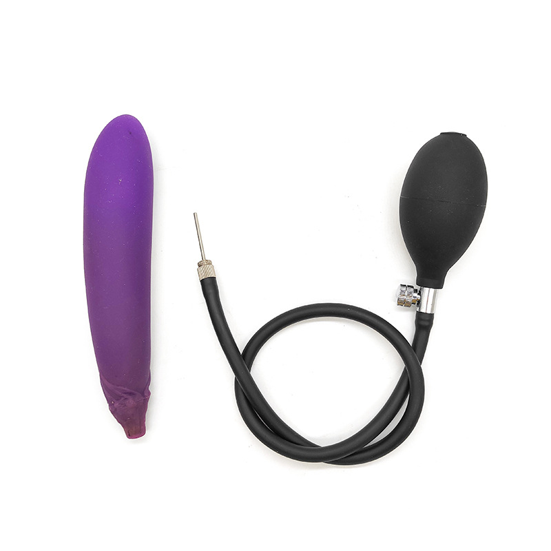 Fruit Inflatable Anal Plug - Eggplant