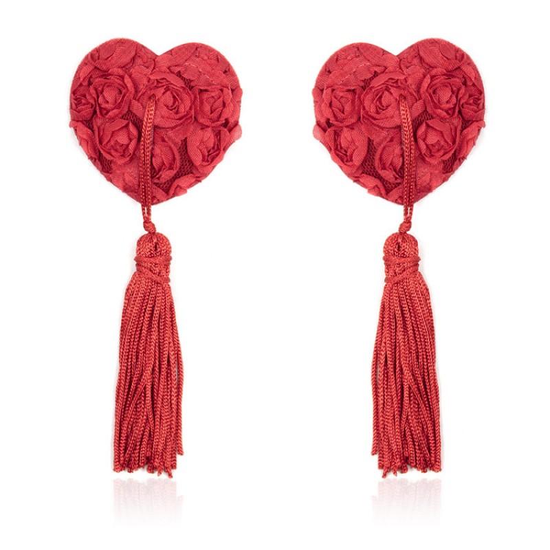 Rose Nipple Sticker With Tassel