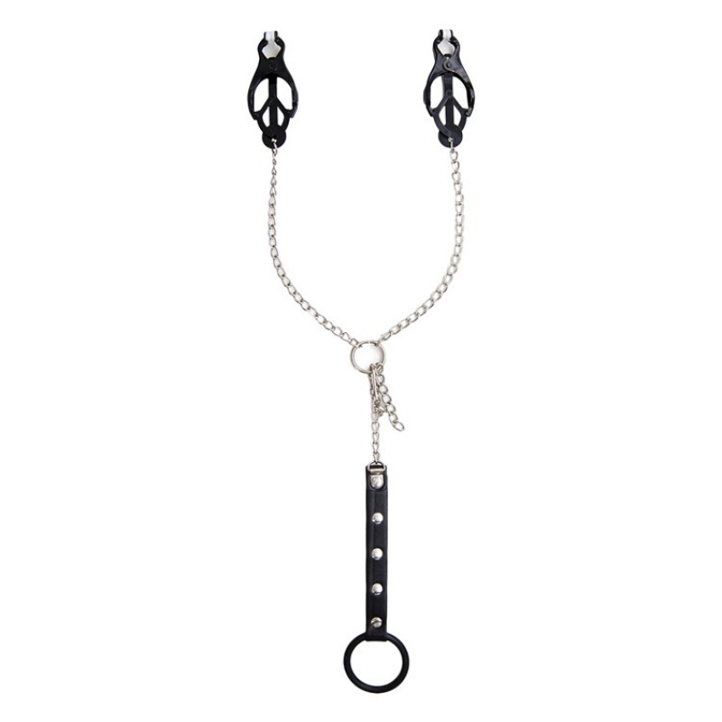 Alloy Trilobite Nipple Clamp with Cockring