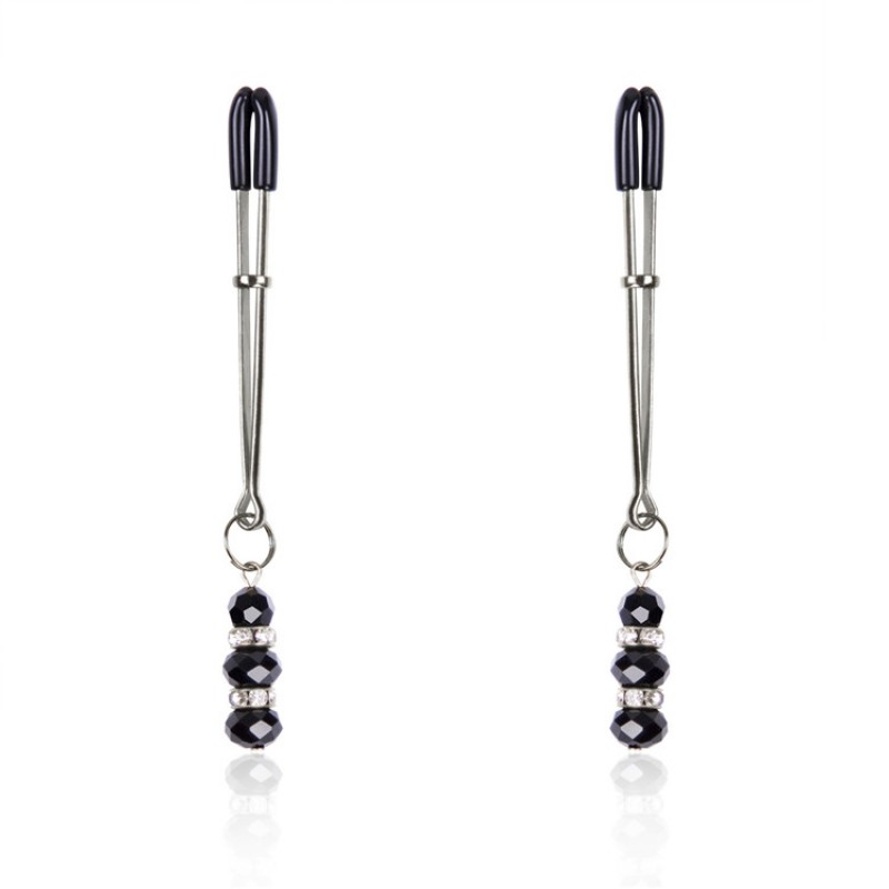 Adjustable Alloy Nipple Clip with Diamonds
