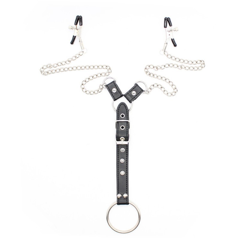 Alloy Nipple Clamp with Cockring