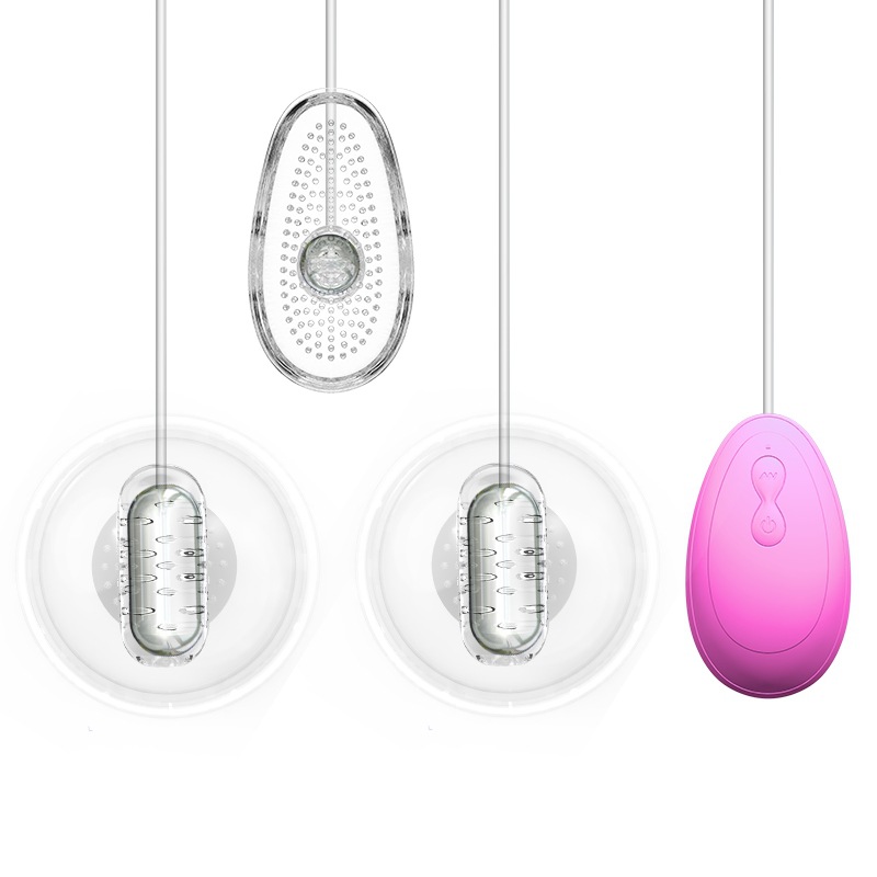 Transparent Nipple and Clitoral Vibrator - Battery