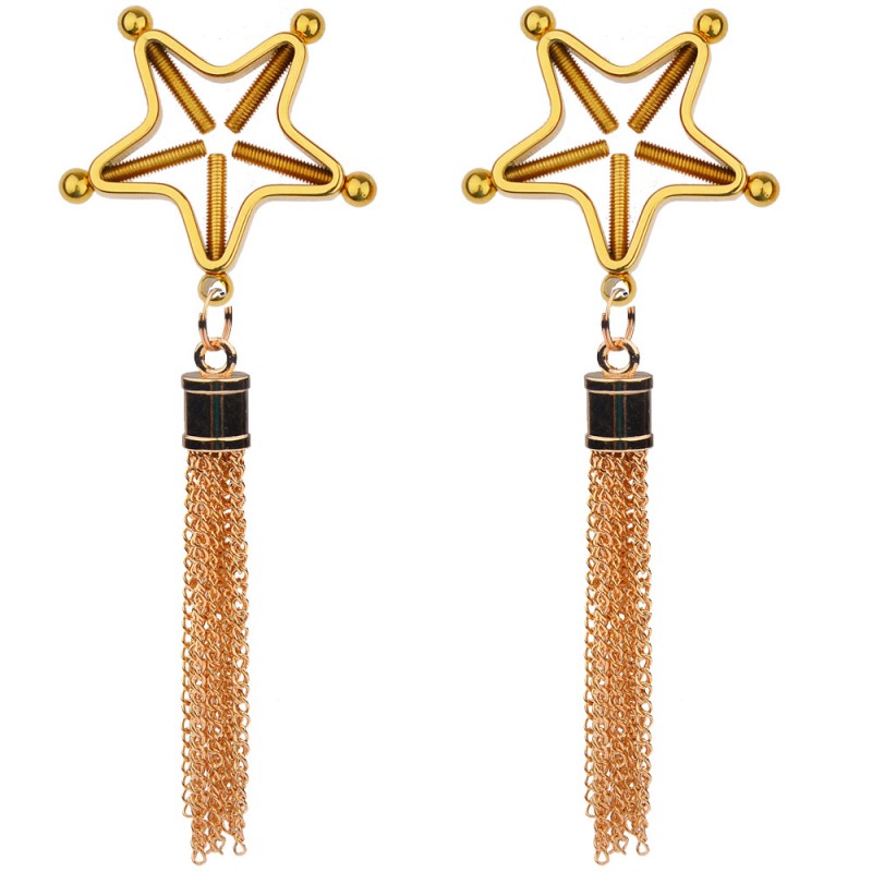 Alloy Tassle Nipple Clamps - Star