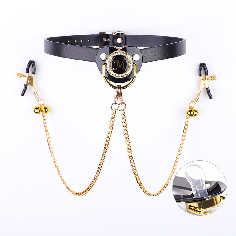 Mouth Gag with Nipple Clamps