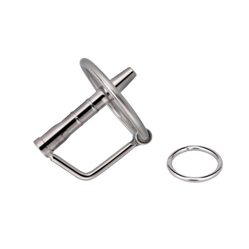 Stainless Steel Penis Plug with Glans Ring