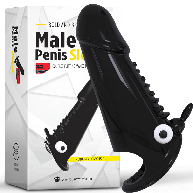 Wildlife 7 Vibrating Modes Penis Sleeve in Black