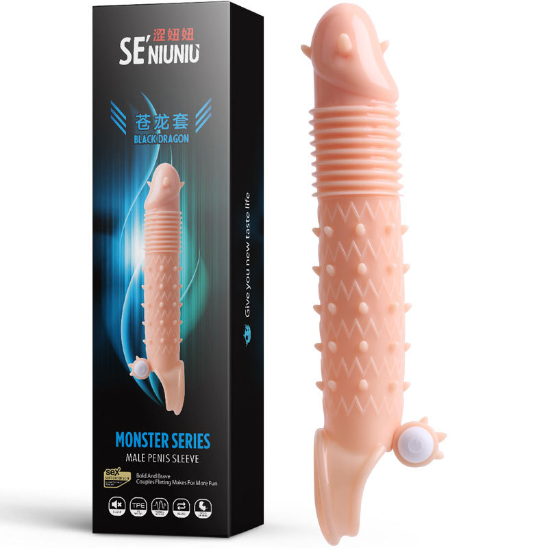 Black Dragon Vibrating Penis Sleeve