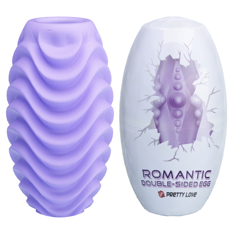 Double-sided Egg Stroker in Purple
