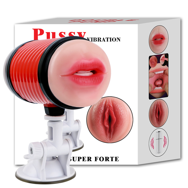 Oral and Vagina Dual Pleasure Stroker-Handfree