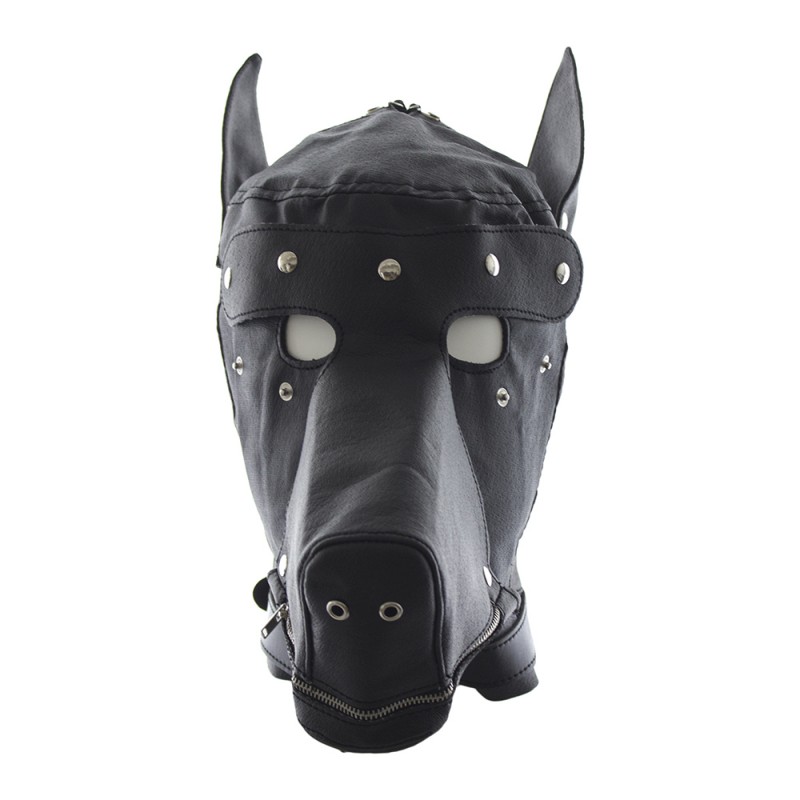 PU Leather Zipped Puppy Hood