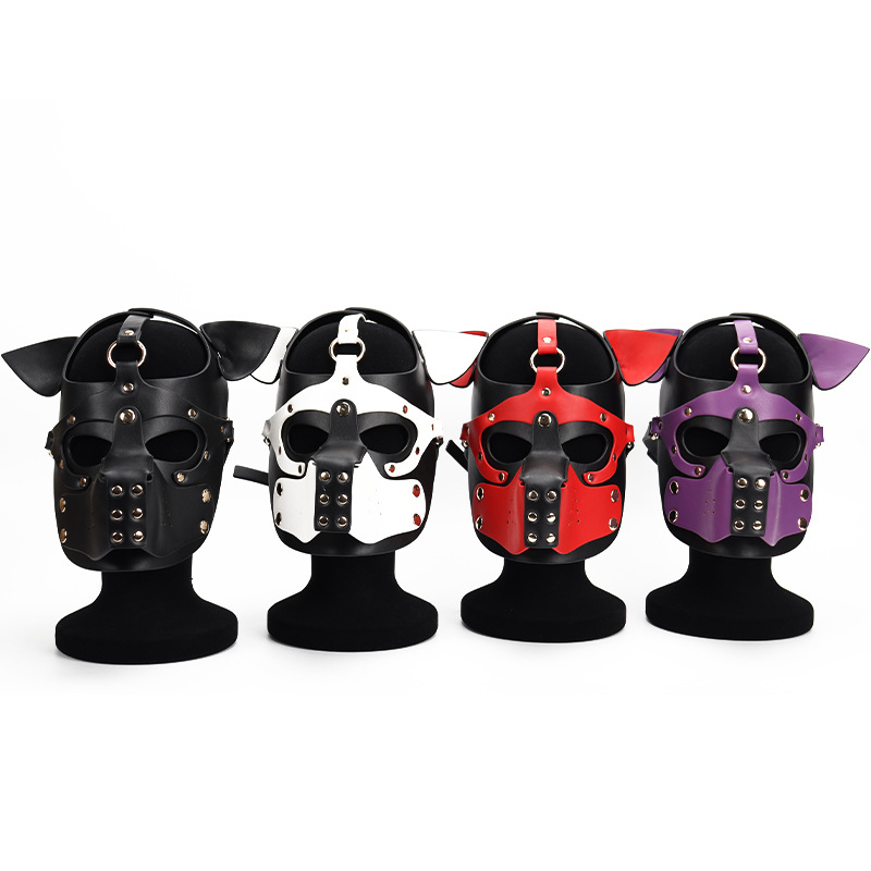 Hallow Spiked PU Puppy Hood