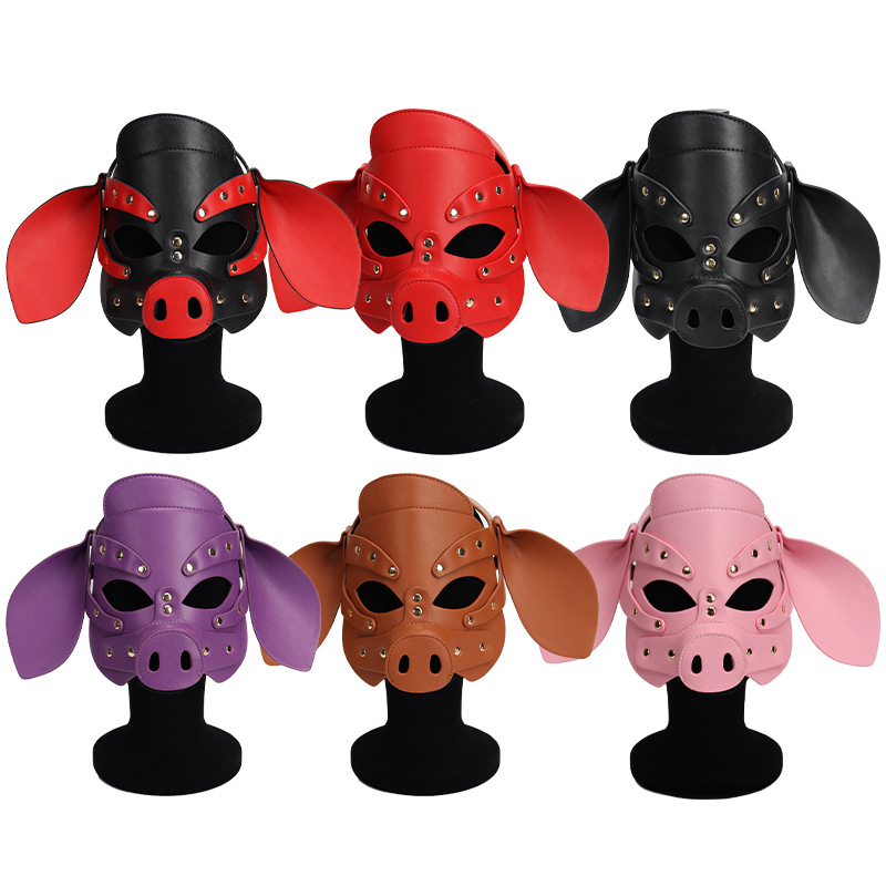 Hallow PU Piggy Hood