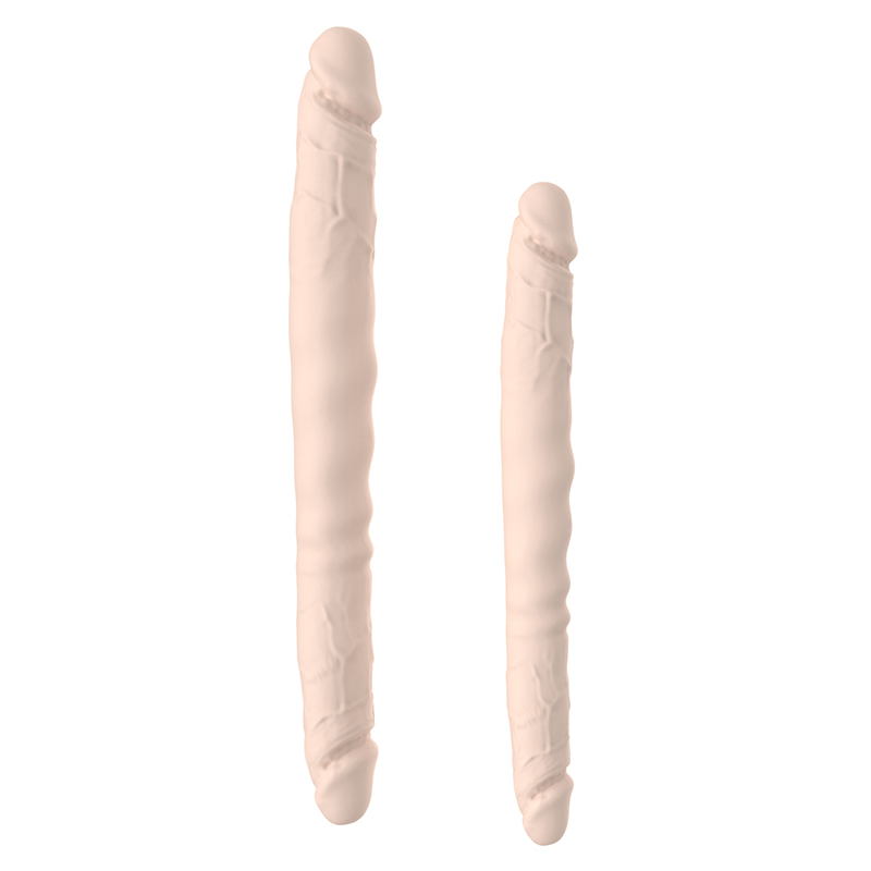 Dual Penetration Realistic Dildo in Flesh