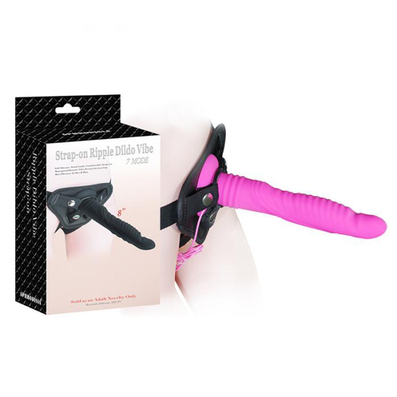 7 Mode Strap-on Ripple Vibrating Dildo - 6.7 Inch