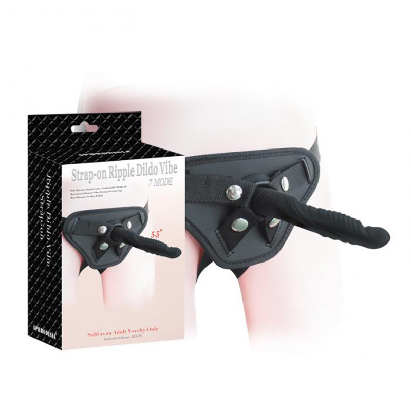 7 Mode Strap-on Ripple Vibrating Dildo - 5.5 Inch