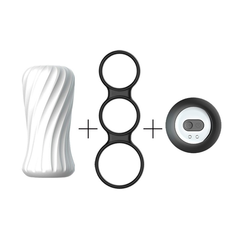 Male Stroker Cockring and Vibrator Combination