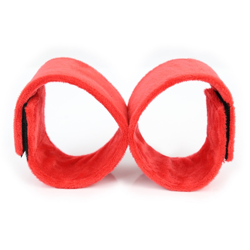 Plush Cuffs in Red Plush Cuffs in Red